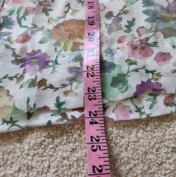 Bamboo Traders ultra feminine, floral, double pocket, sheer, button blouse, L - Picture 8 of 8